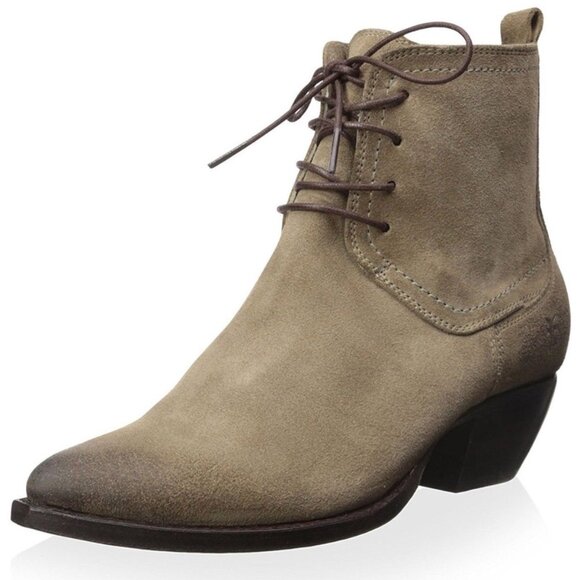 Frye Sacha Chukka Ankle Boot Ash Brown Suede Lace Up - Picture 1 of 6